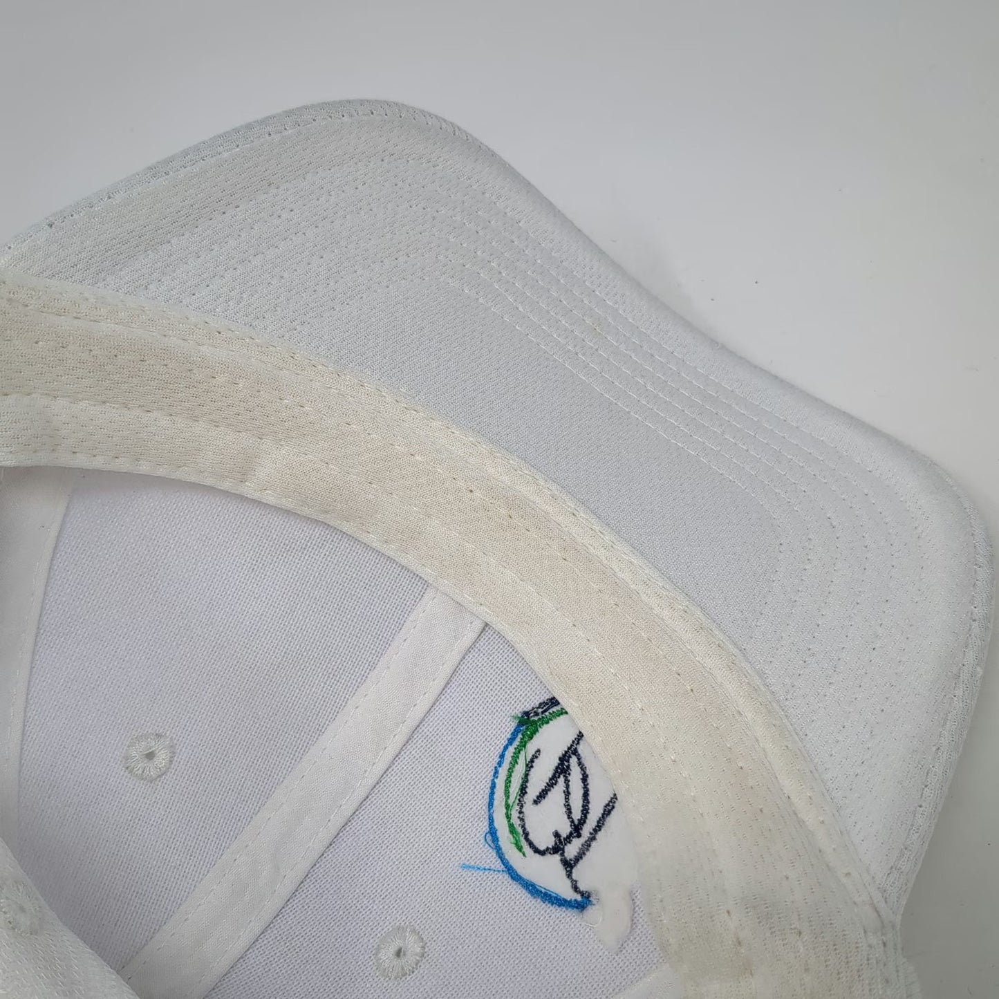 Sport-Tek Baseball Cap White One Size Embroidered Logo Hat Strapback Polyester