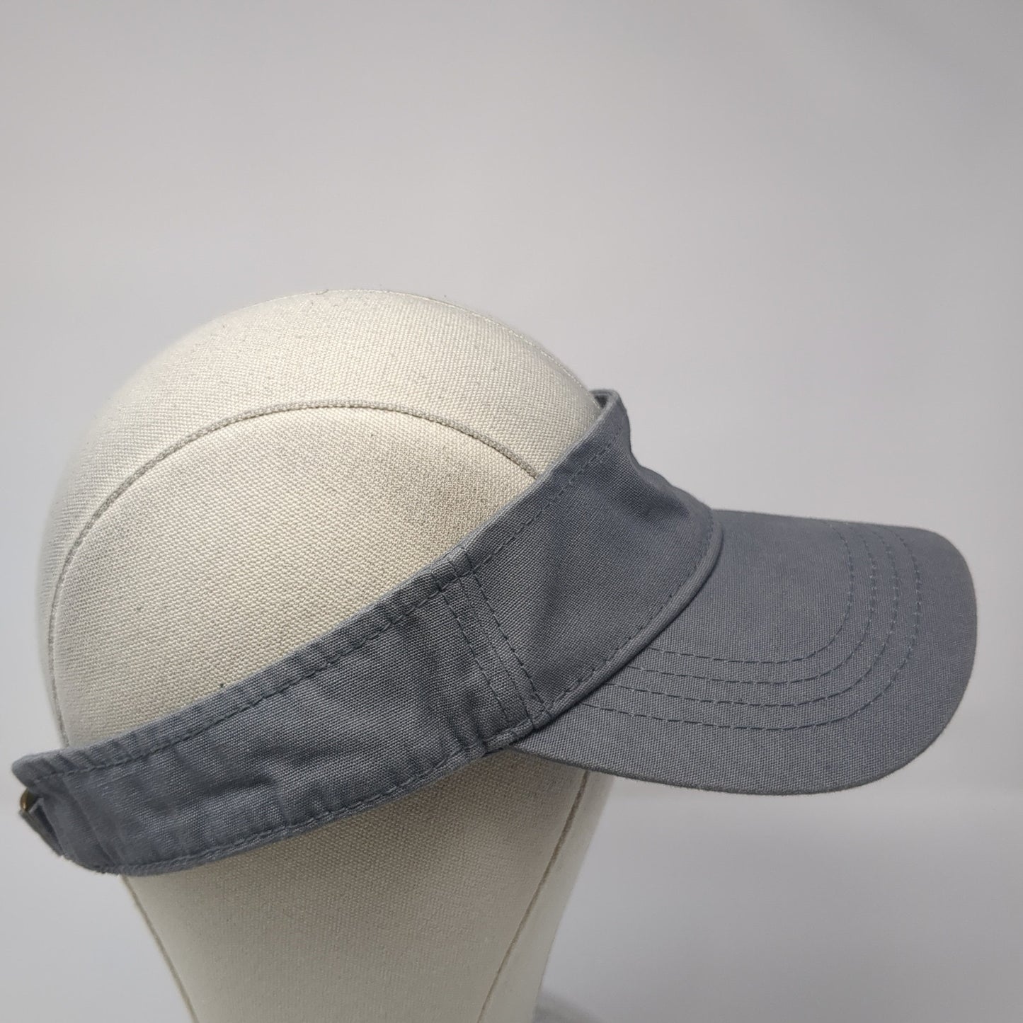 Unbranded Slideback Sun Visor Hat Gray One Size Adjustable Solid Blank