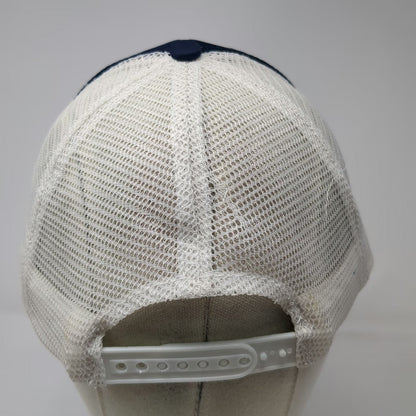 Blue One Size Trucker Hat Montreal Canada Maple Leaf Mesh Back Snapback Logo