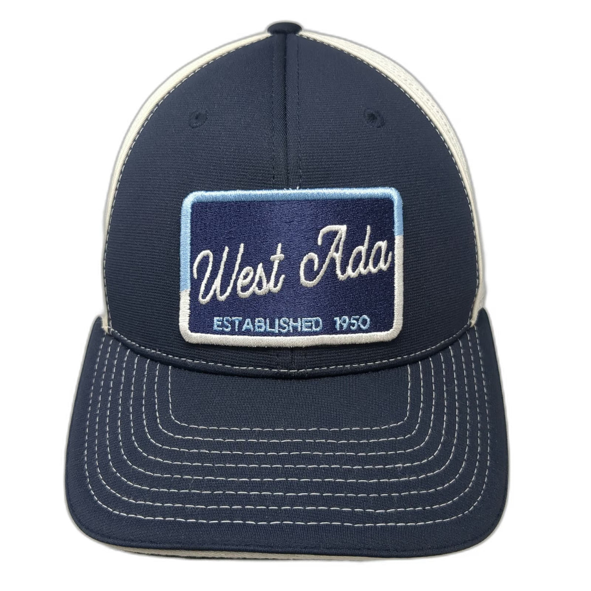 Richardson Cap Blue XL Fitted Mesh Flexfit West Ada Patch Hat 1950 Idaho