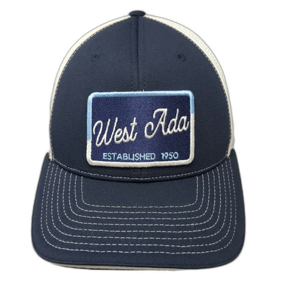 Richardson Cap Blue XL Fitted Mesh Flexfit West Ada Patch Hat 1950 Idaho