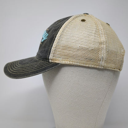 Legacy Trucker Hat Gray One Size Rockaway Beach Snapback Mesh Back Embroidered