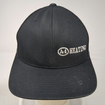 Port Authority Baseball Cap Black M A-1 Heating Mesh Back Flexfit Fitted Hat