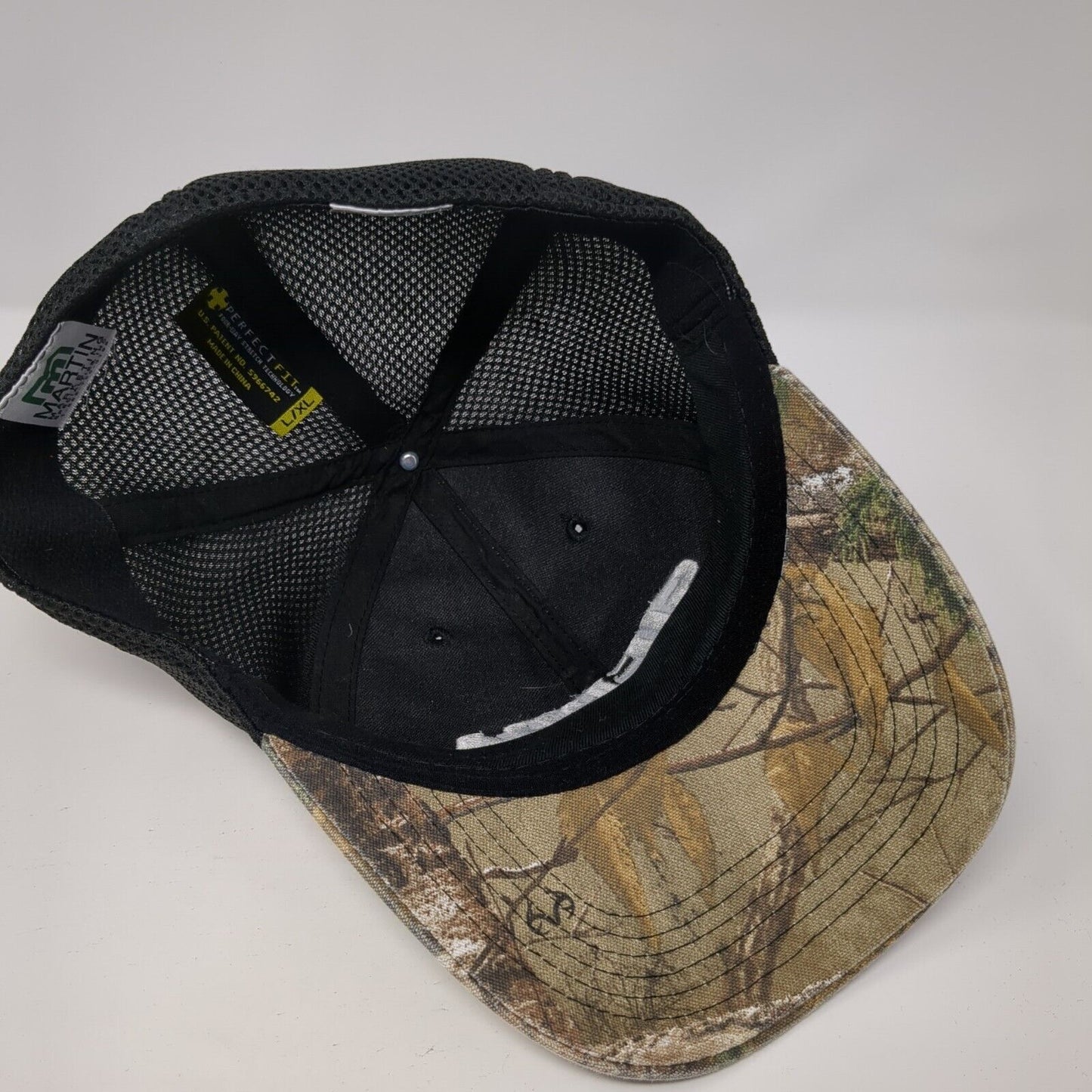 Sierra Fitted Trucker Hat Camouflage L/XL Perfect Fit Mesh Back Martin Marketing