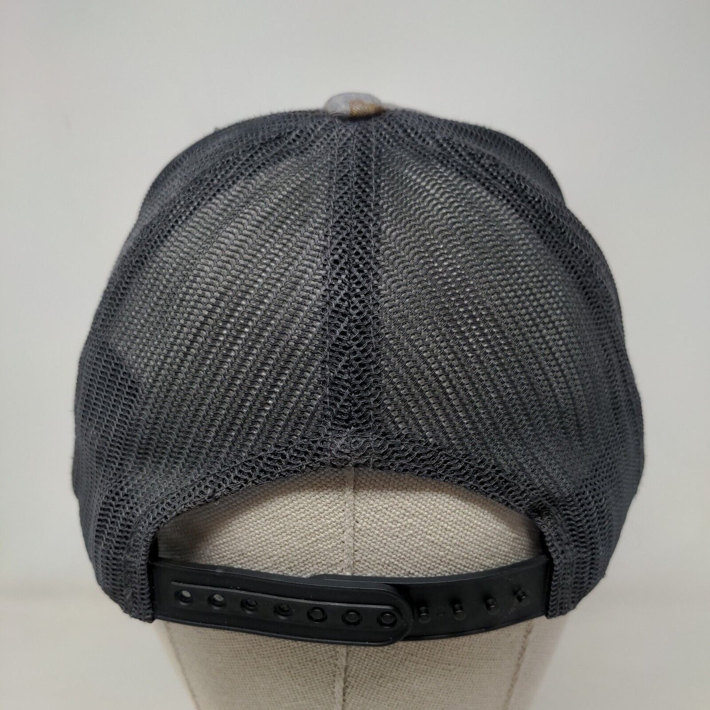 RPM Snapback Trucker Hat Gray OSFA Adjustable Embroidered Mesh Back Sport-Tek