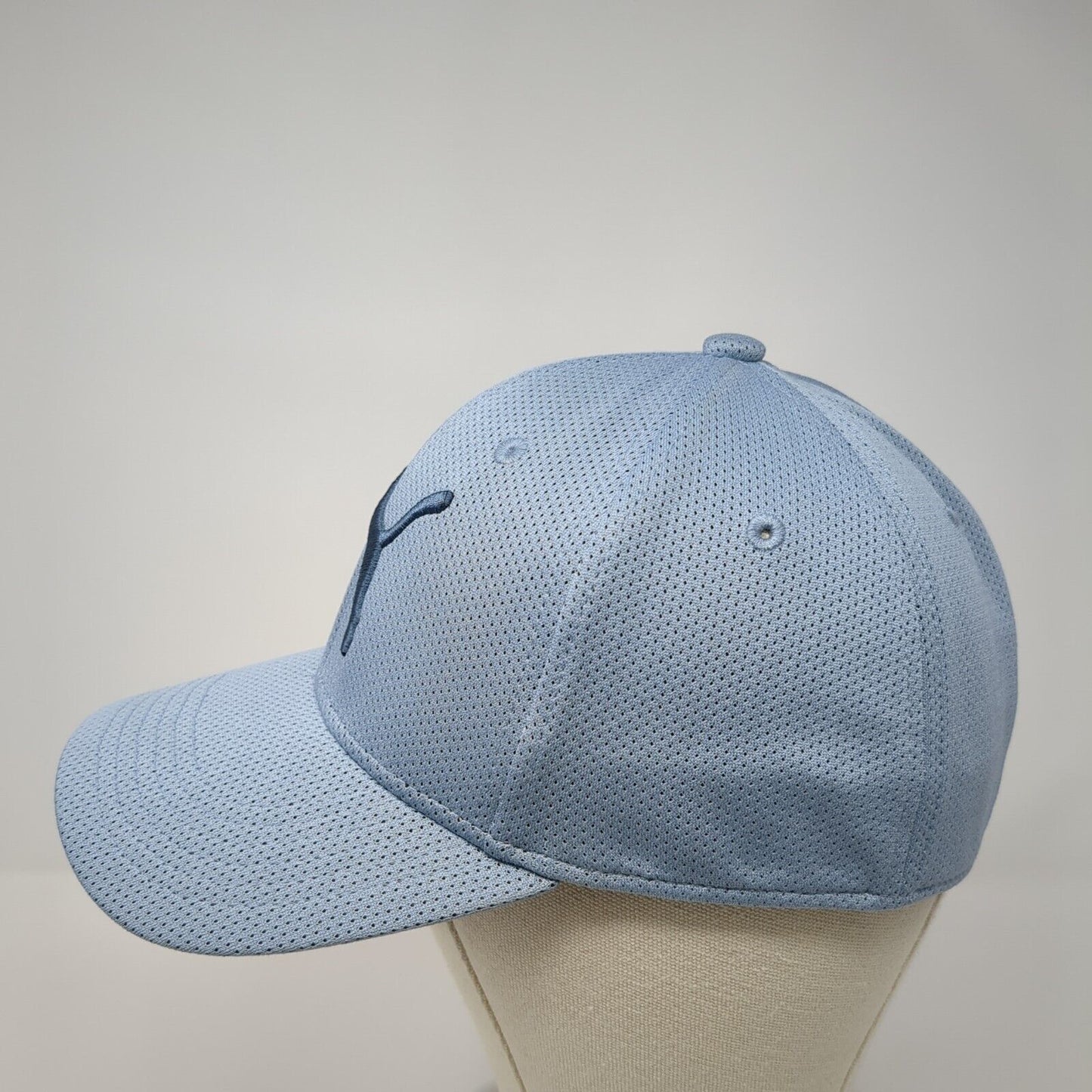 PUMA Fitted Hat Blue One Size Stretch Lightweight Embroidered Breathable