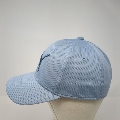 PUMA Fitted Hat Blue One Size Stretch Lightweight Embroidered Breathable