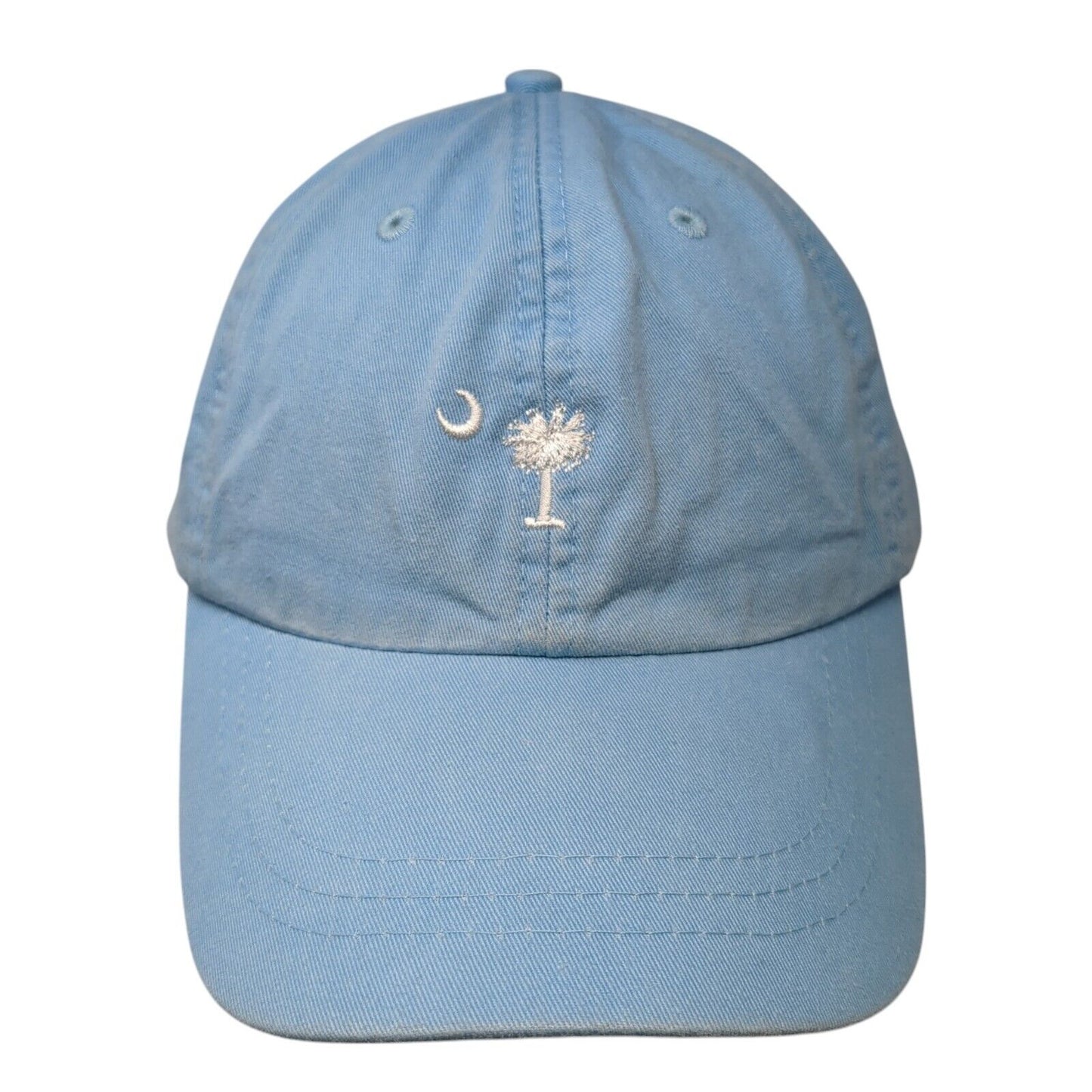Flag of South Carolina Slideback Hat Blue One Size Leather Strap Adams