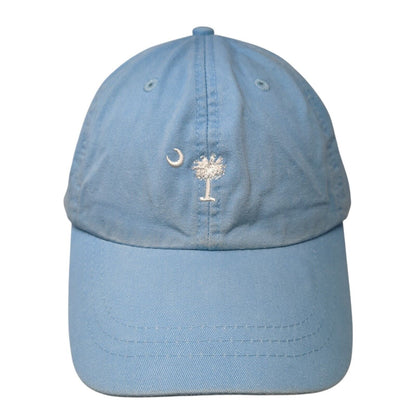 Flag of South Carolina Slideback Hat Blue One Size Leather Strap Adams