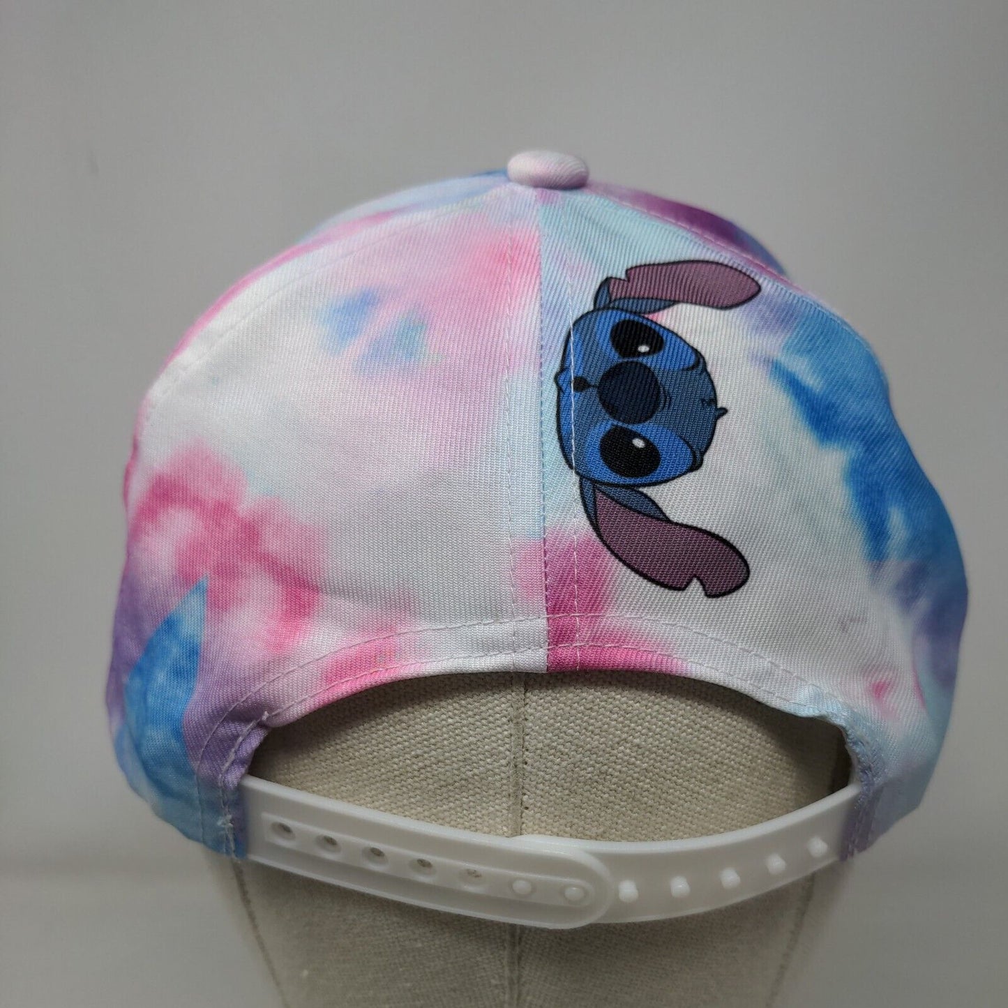 Disney Stitch Snapback Hat Multicolor One Size Tie Dye Colorful 6 Panel