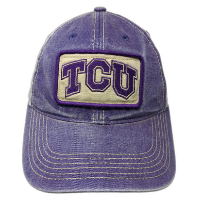 Legacy TCU NCAA Purple One Size Trucker Hat Mesh Back Snapback Green Underbrim