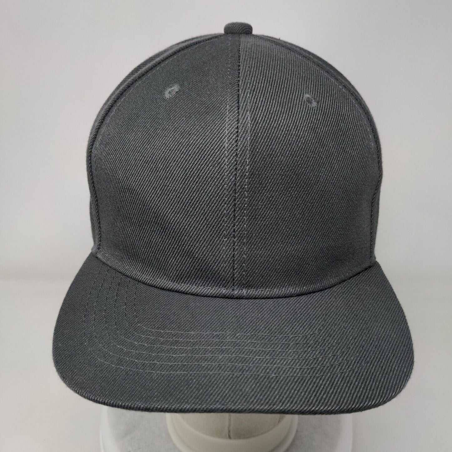 Gelante Snapback Hat Gray OSFA Adjustable Solid Vent Holes Blank