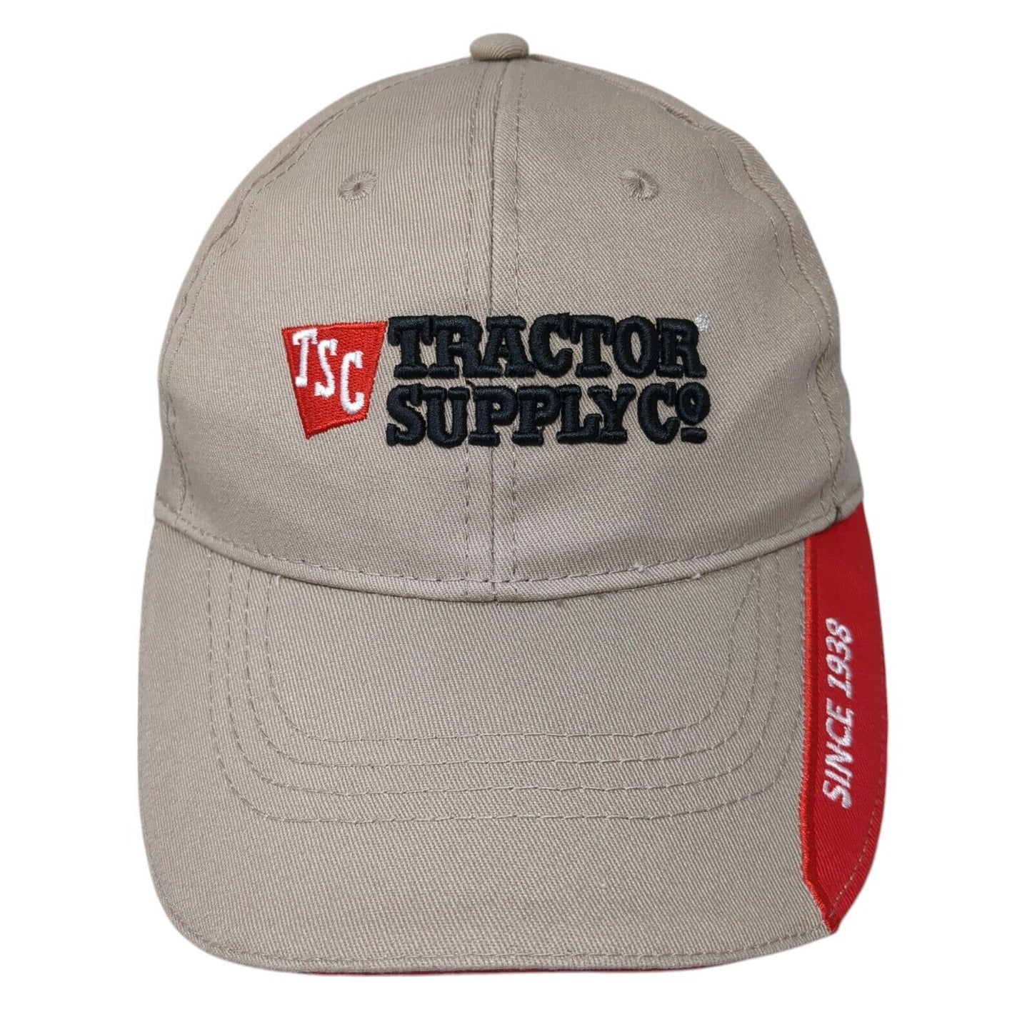 TSC Tractor Supply Co. Since 1938 Slideback Hat Tan One Size 6 Panel