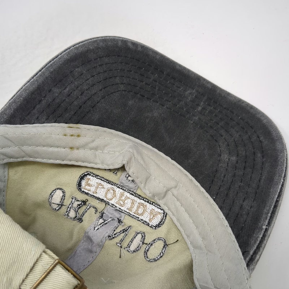 Sunkiss Kap Orlando Florida USA Baseball Cap Hat Beige Gray One Size Strapback