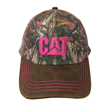 CAT Strapback Hat Camouflage One Size Adjustable Embroidered 6 Panel Realtree