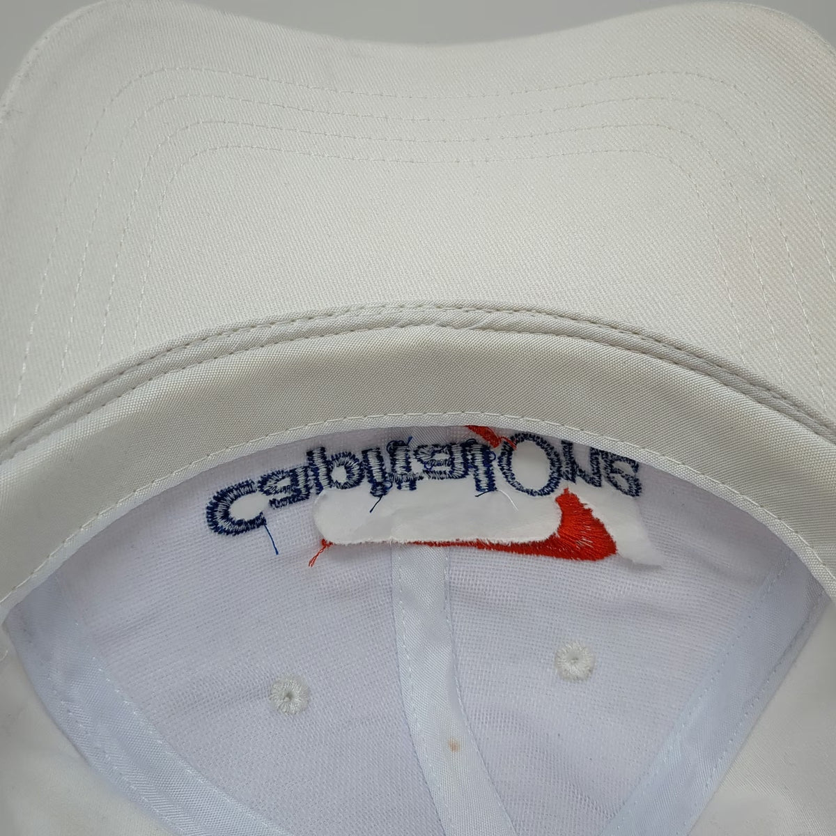 Cap America Baseball Cap White One Size Capital One Embroidered Strapback Hat