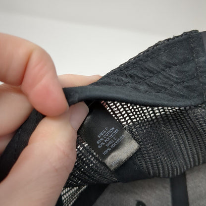 Letter T Logo Snapback Trucker Hat Black M/L Mesh Back Embroidered