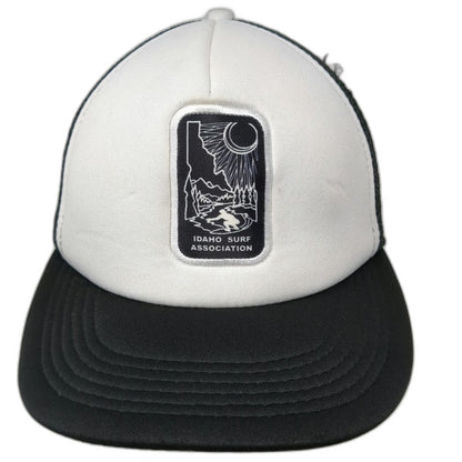 District Trucker Hat Black One Size Idaho Surf Association Surfing Patch Foam