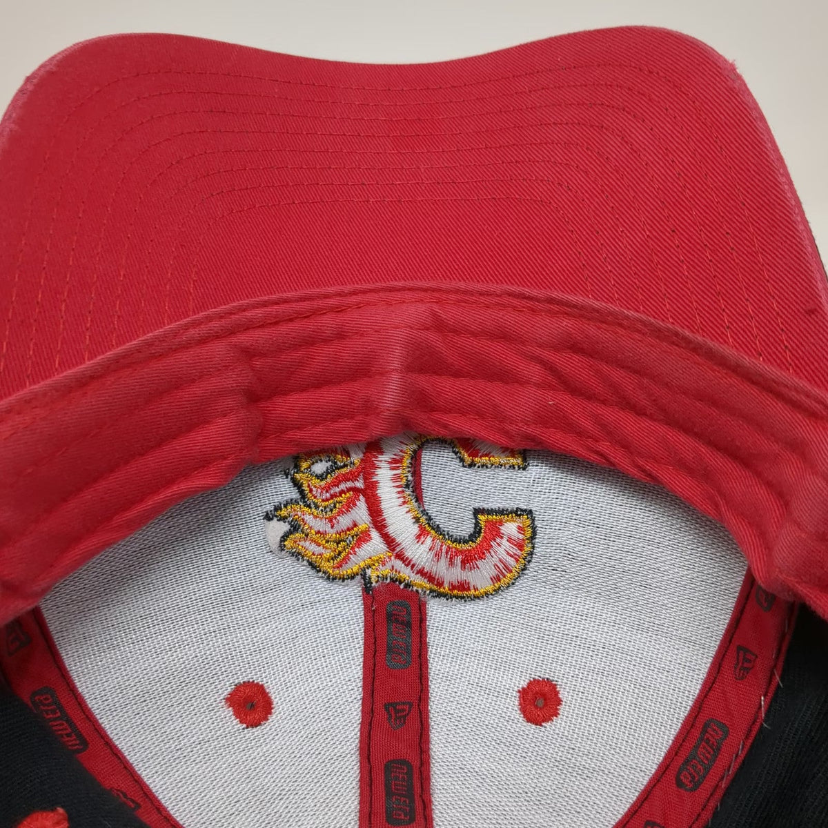 New Era Baseball Cap Black One Size Calgary Flames Embroidered Strapback Hat