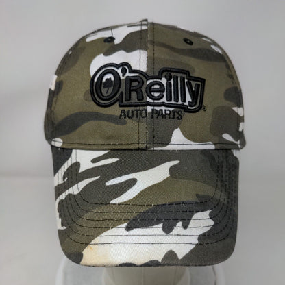 O'Reilly Auto Parts Strapback Hat Camouflage One Size Embroidered 6 Panel