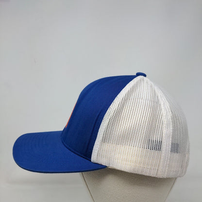 Hop Valley Brewing Co. Snapback Trucker Hat Blue One Size Mesh Back