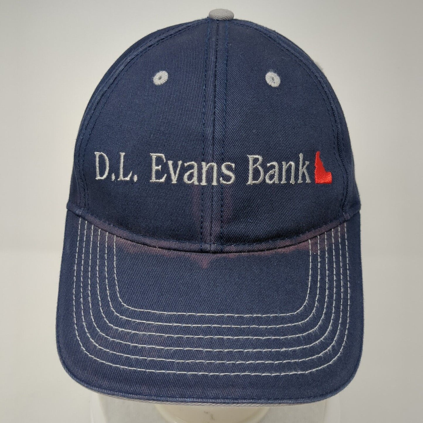 D. L. Evans Bank Idaho Strapback Hat Blue One Size Adjustable 6 Panel