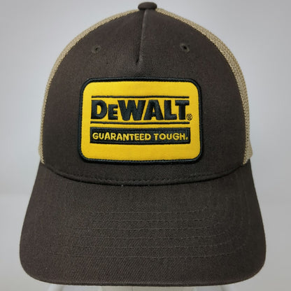 DeWalt Trucker Hat Brown One Size Mesh Back Snapback Flexfit Guaranteed Tough