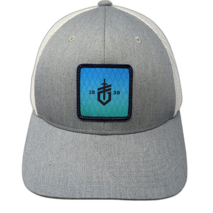 Gerber Trucker Hat Gray One Size Mesh Snapback Iridescent Logo Patch 1939
