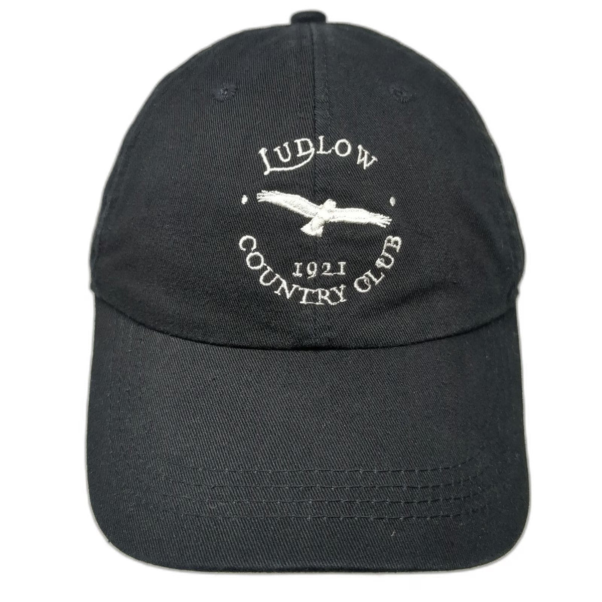 Ahead Baseball Cap Black One Size Ludlow Country Club 1921 Eagle Golf Hat
