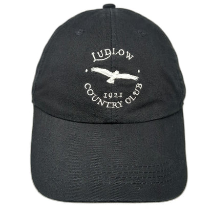 Ahead Baseball Cap Black One Size Ludlow Country Club 1921 Eagle Golf Hat