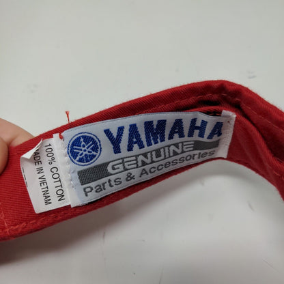 Yamaha Men's Strapback Visor Hat Cap Red Embroidered Are You True Blue Official