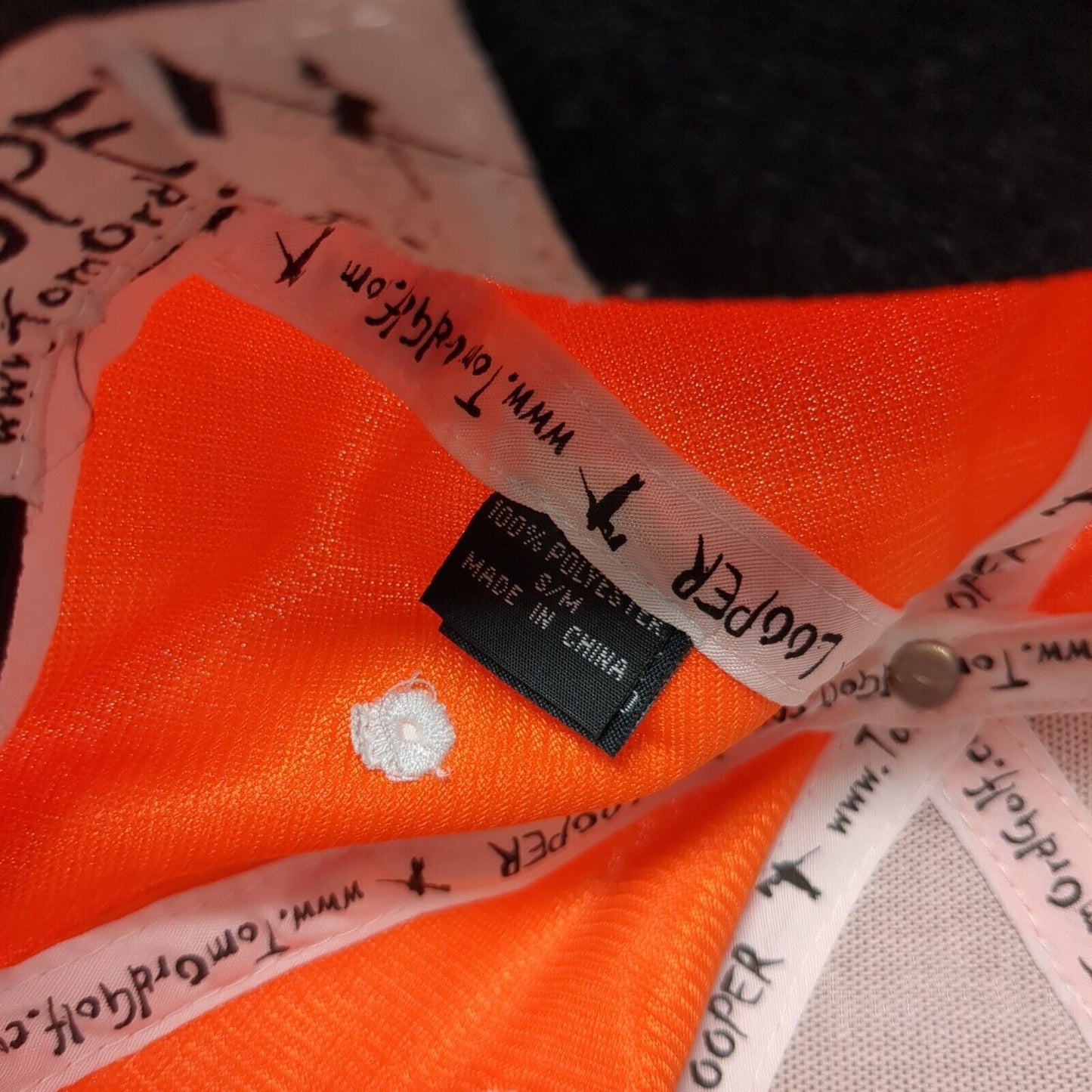 Looper Tomord Golf Fitted Hat Orange S/M Embroidered 6 Panel Polyester