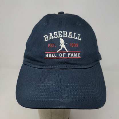 National Baseball Hall of Fame Men's Strapback Hat Blue Embroidered Logo