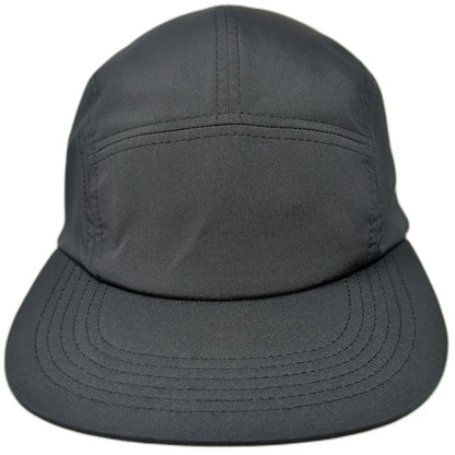 Port Authority 5 Panel Black One Size Performance Flat Brim Hat Strapback Buckle