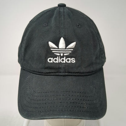 Adidas Baseball Cap Black OSFM Trefoil Logo Slideback Cotton Twill 6 Panel Hat