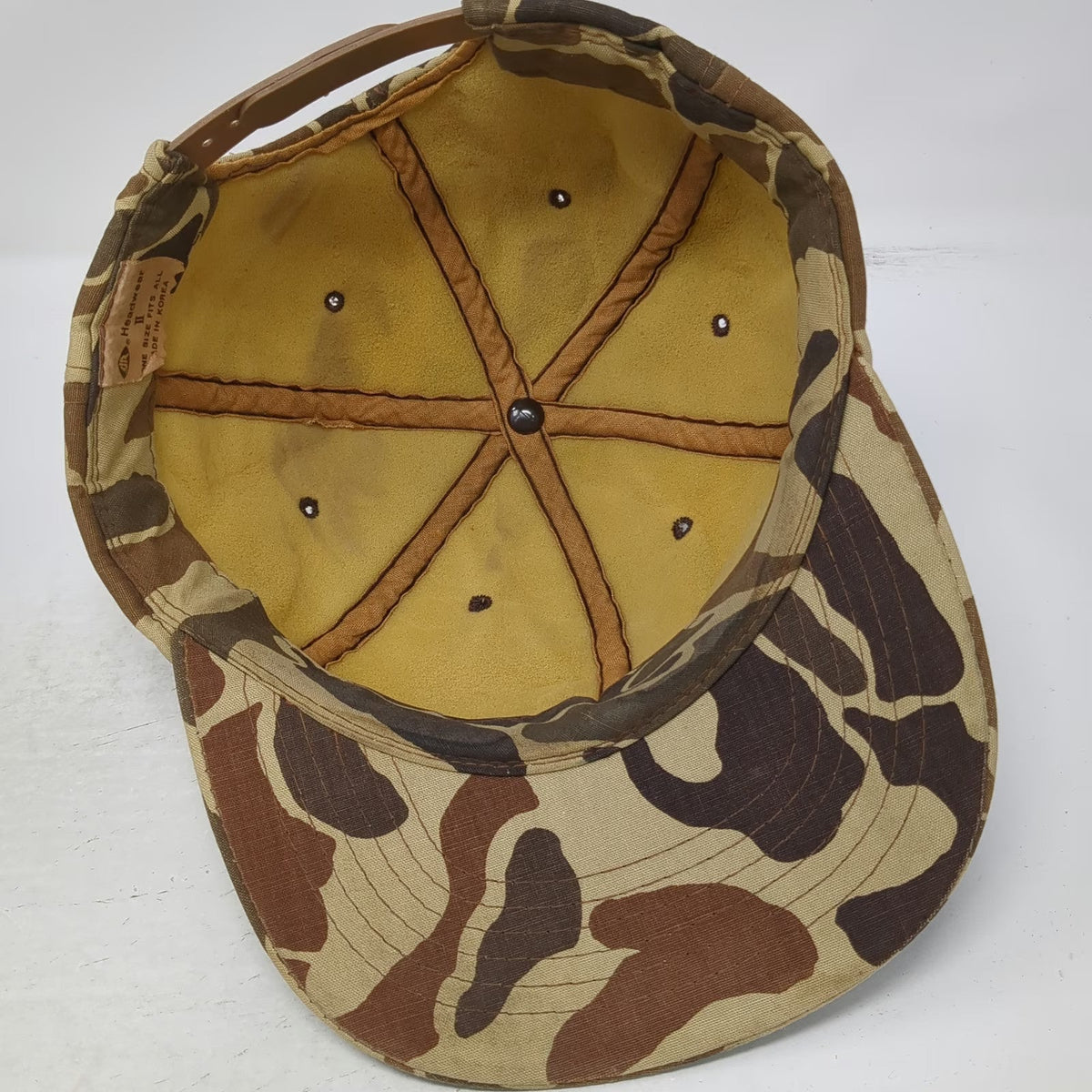 A Headwear Snapback Brown One Size 5 Panel Duck Hunter Camo Foam Front Brim Hat