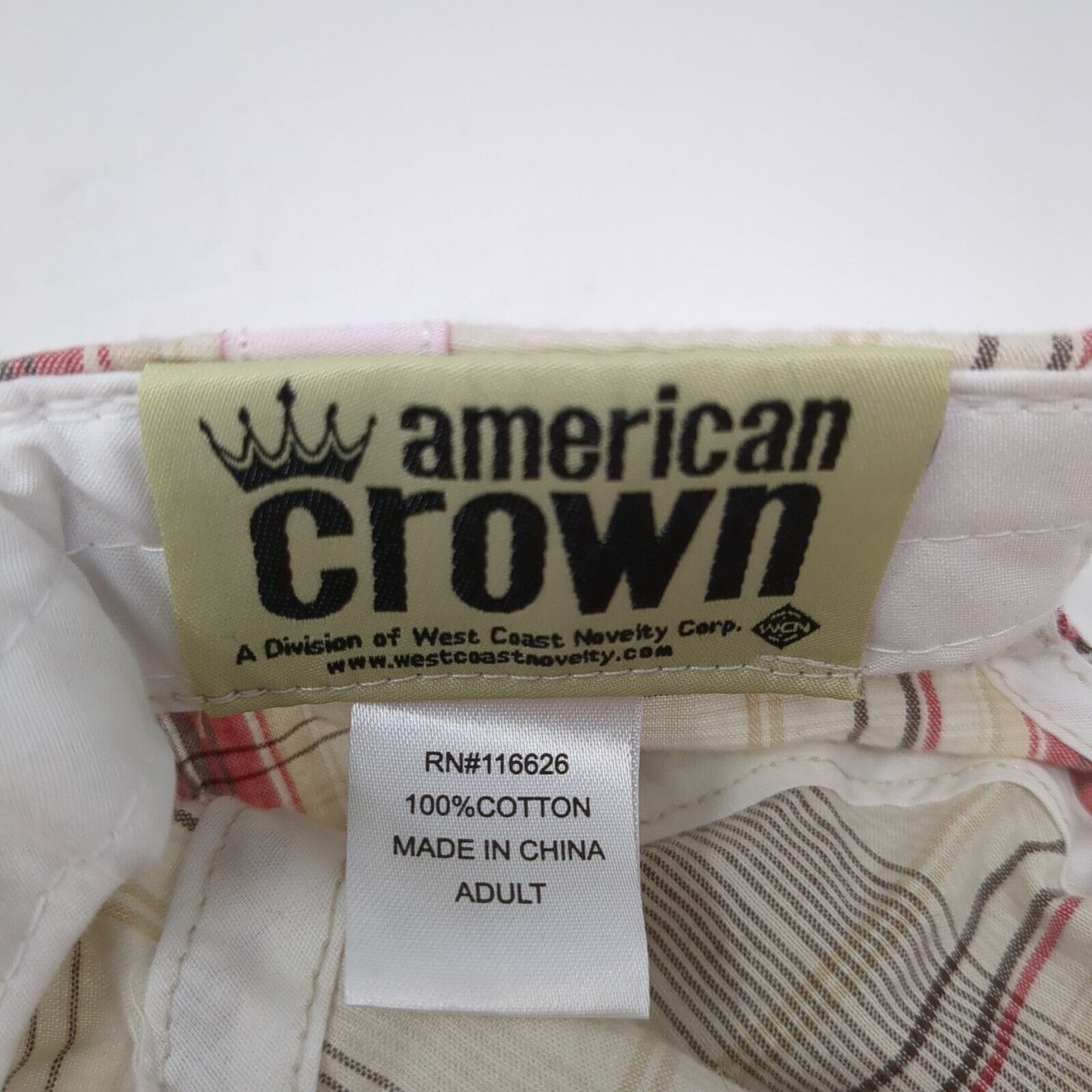 Lake of The Ozarks Cadet Army Cap Multicolor OS Adjustable Plaid American Crown