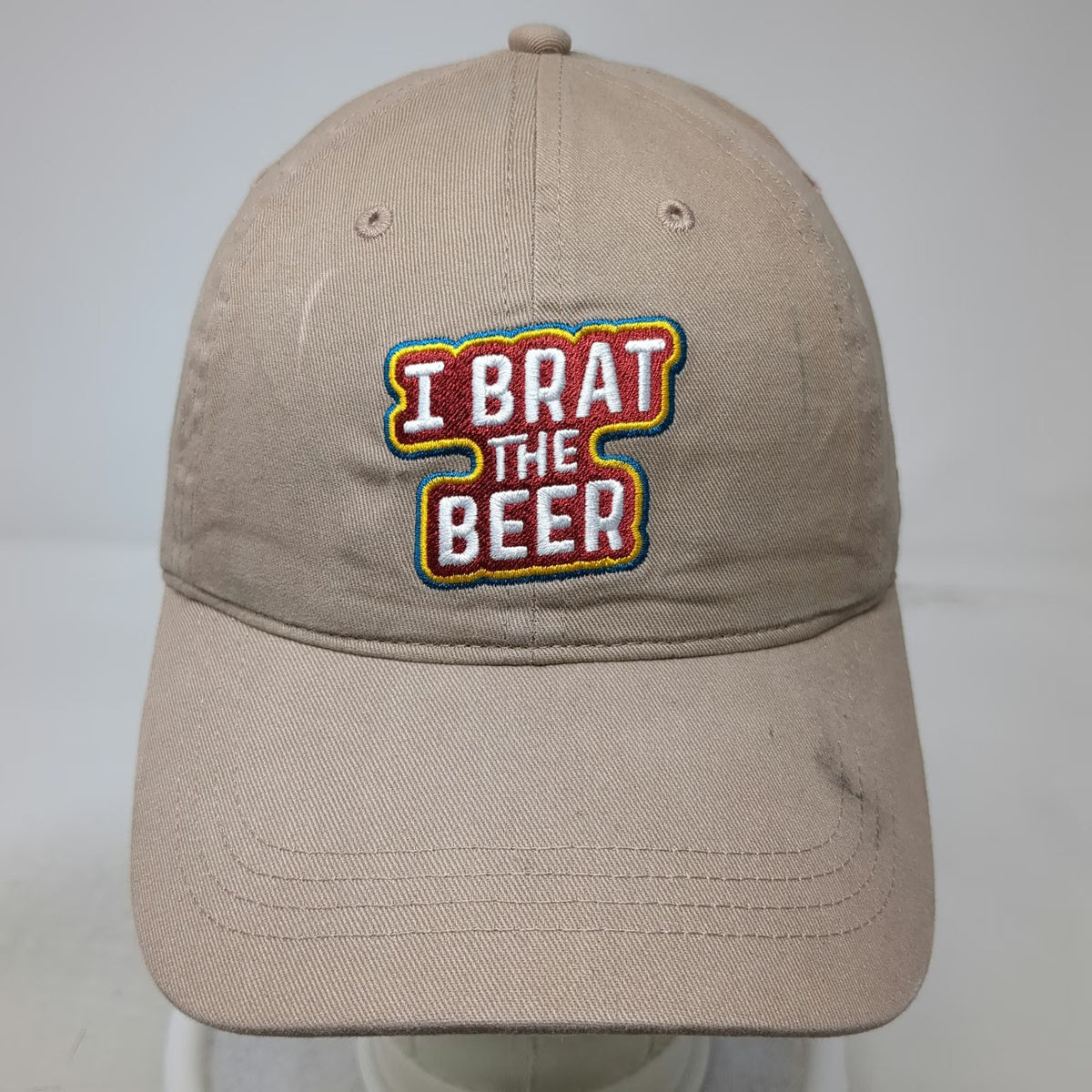 Johnsonville Leinenkugel's I Brat The Beer Baseball Cap Beige One Size Hat Logo