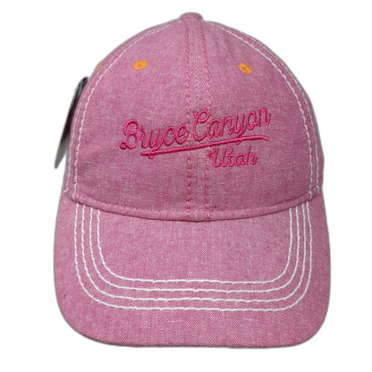 ACE USA Snapback Hat Pink One Size Bryce Canyon Utah Gingham Underbrim Cotton