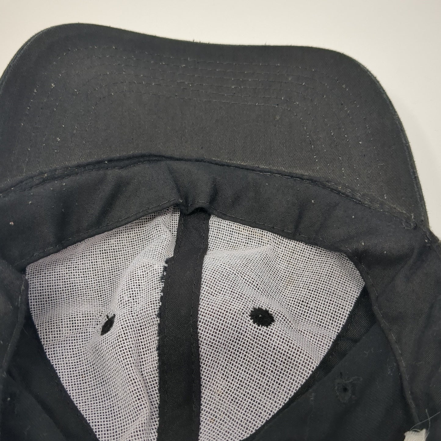 Unbranded Strapback Hat Black One Size Solid Blank Vent Holes Outdoor