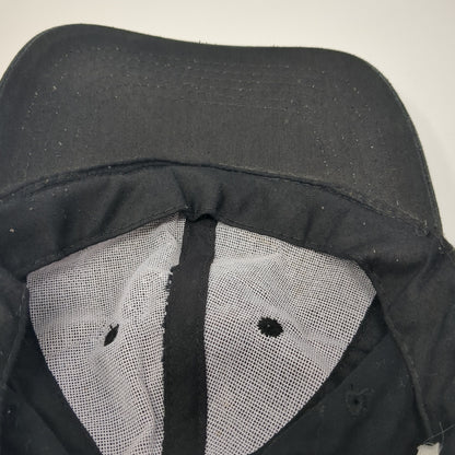 Unbranded Strapback Hat Black One Size Solid Blank Vent Holes Outdoor