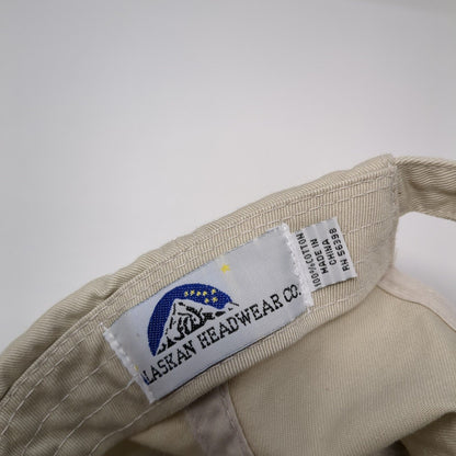 Alaska Slideback Hat Tan One Size Adjustable Embroidered Vented Holes 6 Panel