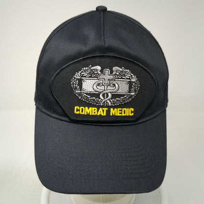 OTTO 5 Panel Black One Size Snapback Combat Medic Army Badge Embroidery Hat