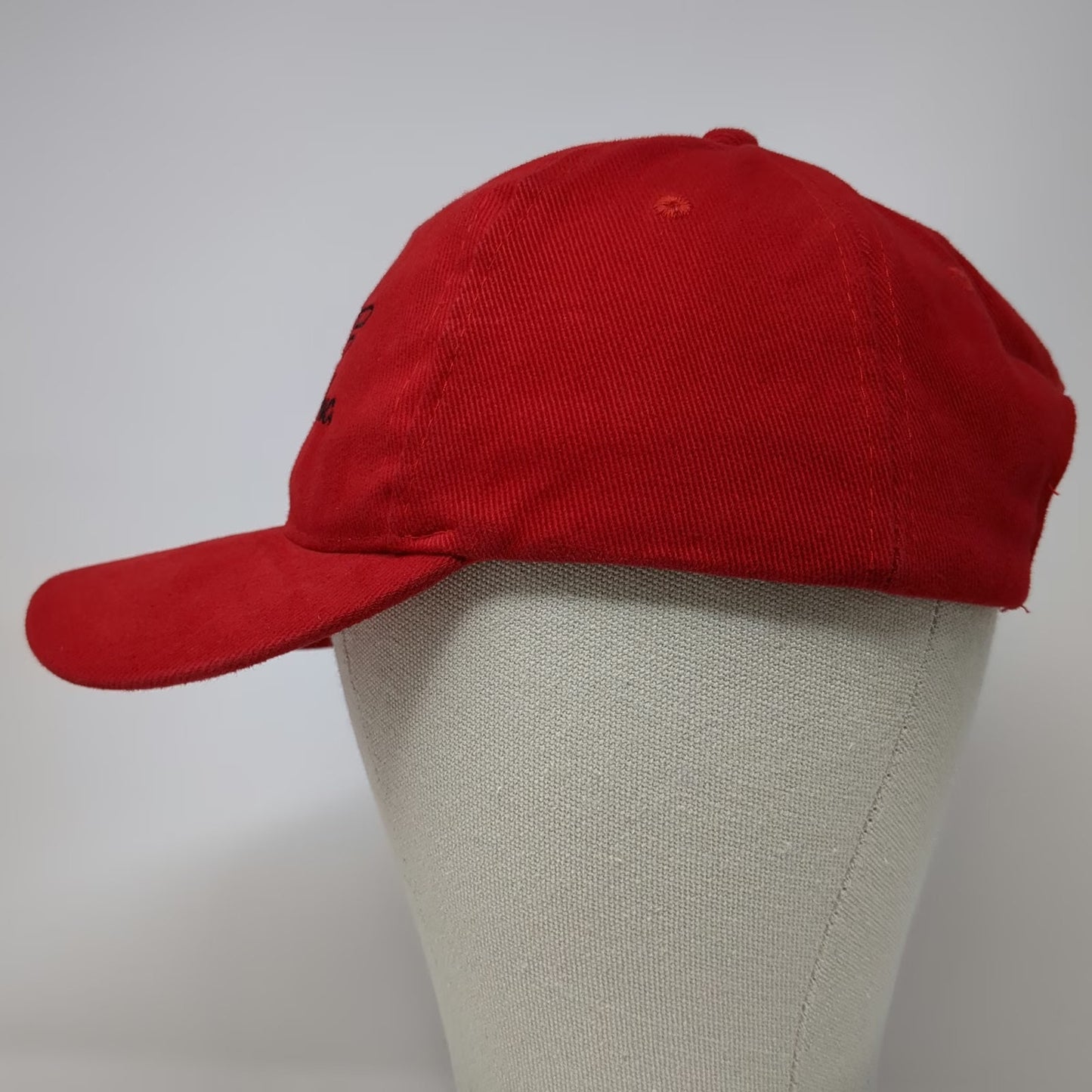 Red Baseball Cap One Size REC Fabricators Inc Embroidered Logo Slideback Hat