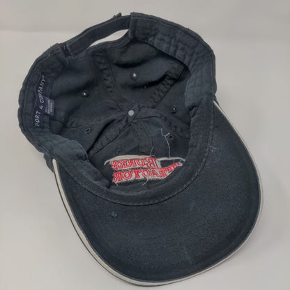 Burks Tractor Strapback Hat Black One Size Embroidered Port & Company