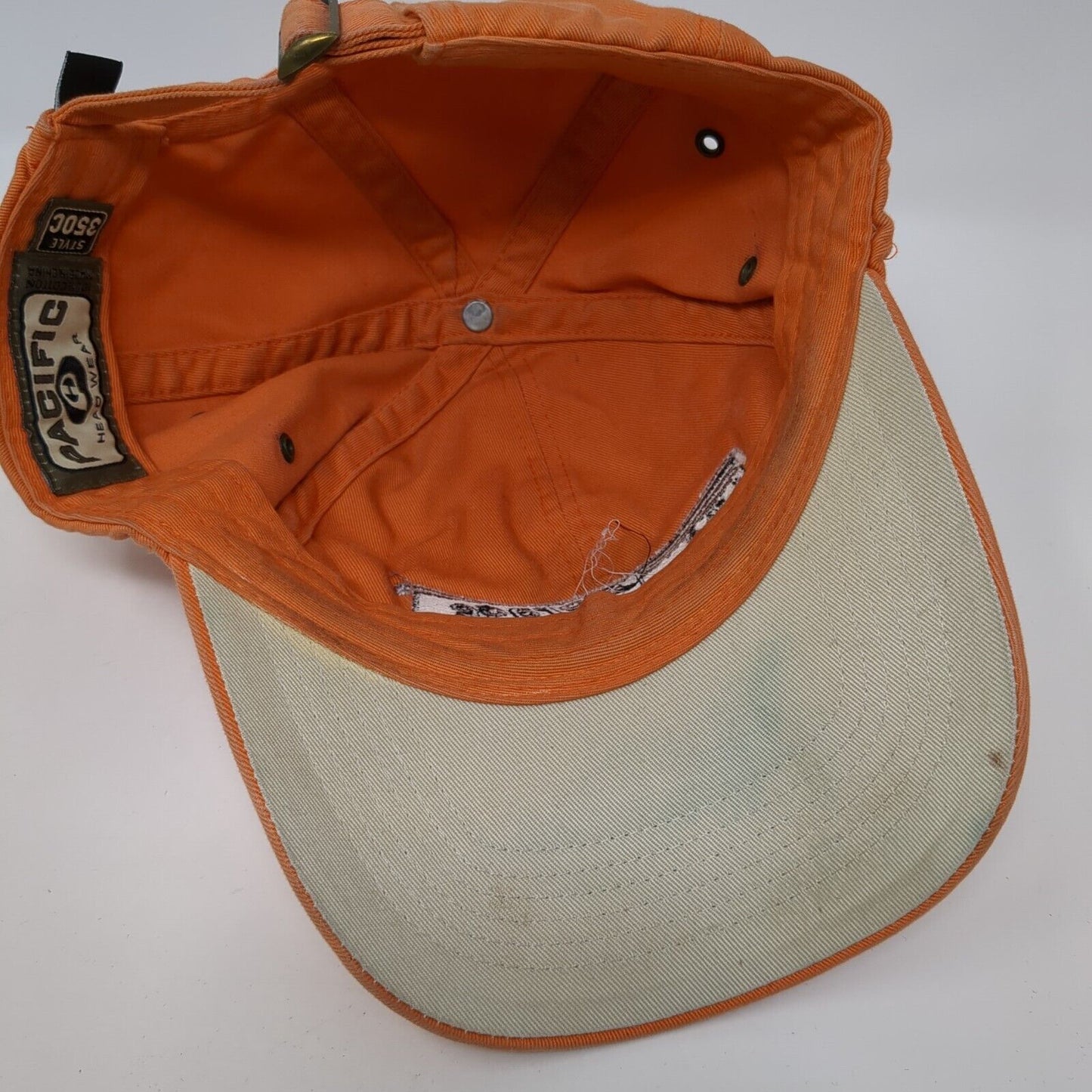 Storage Condos Slideback Hat Orange One Size Adjustable Embroidered