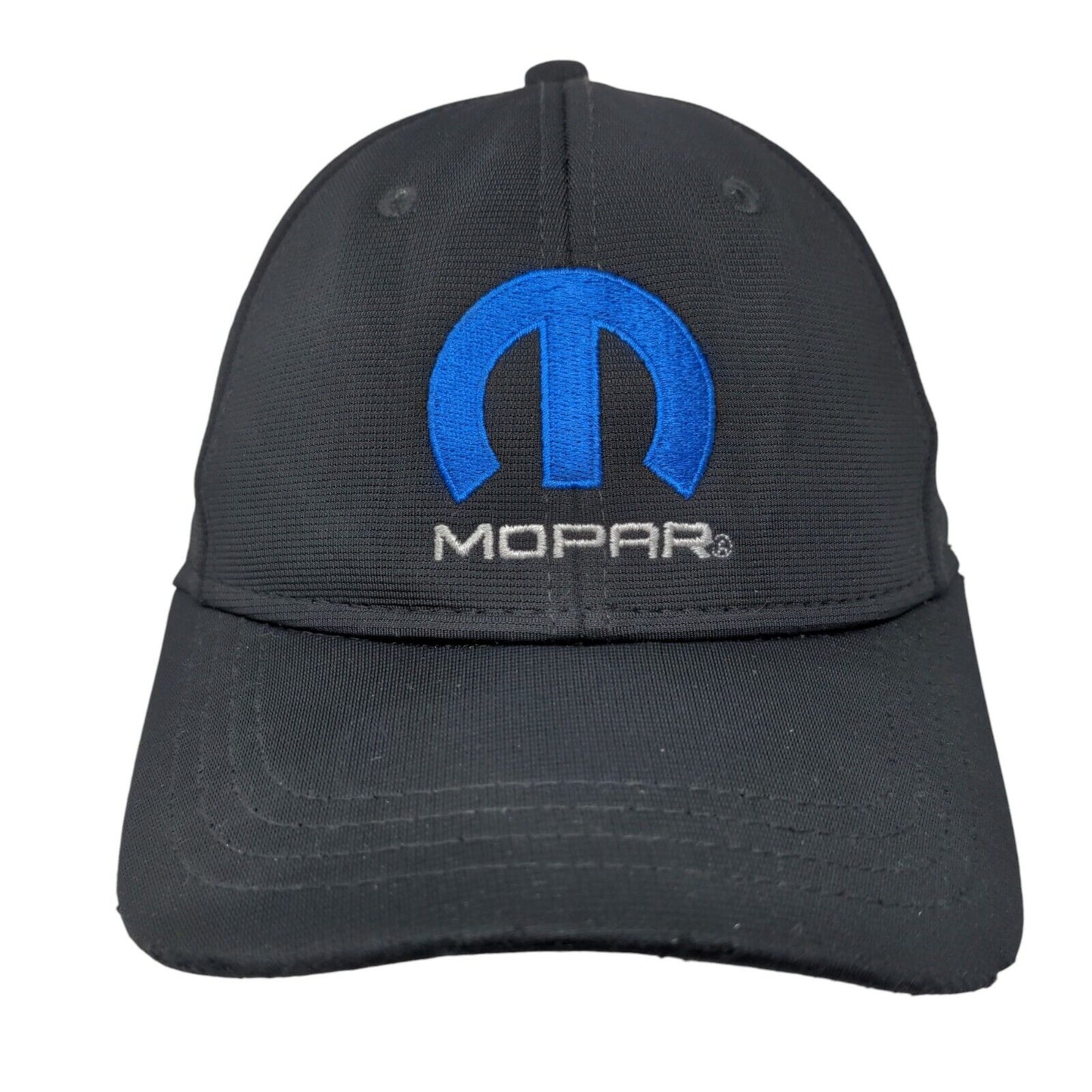 MOPAR Strapback Hat Black One Size Adjustable Embroidered 6 Panel H3 Headwear