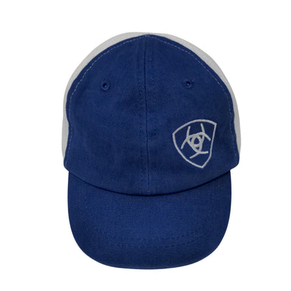Ariat Stretch Strapback Hat Blue OSFA Adjustable Embroidered Breathable Panel
