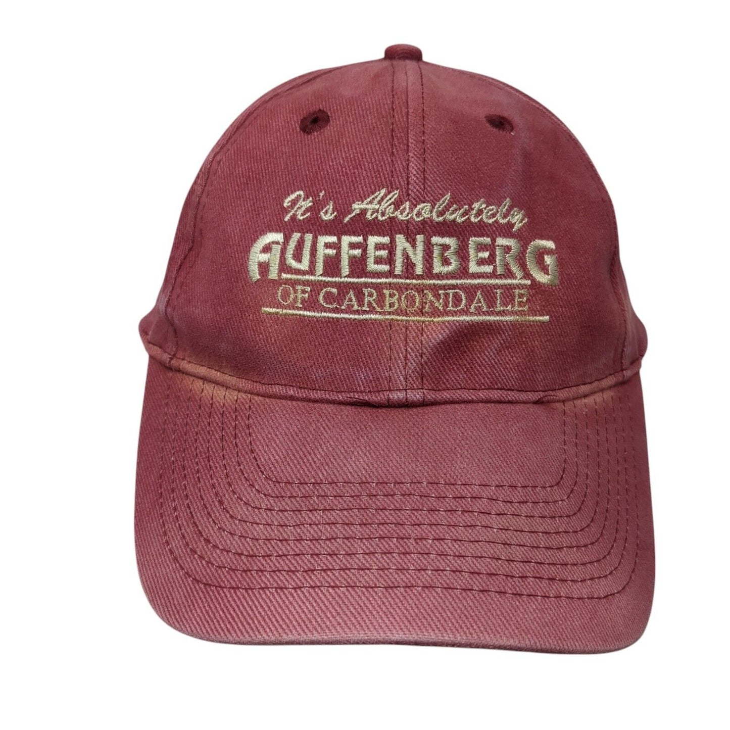 Auffenberg of Carbondale Strapback Hat Red One Size Adjustable Otto
