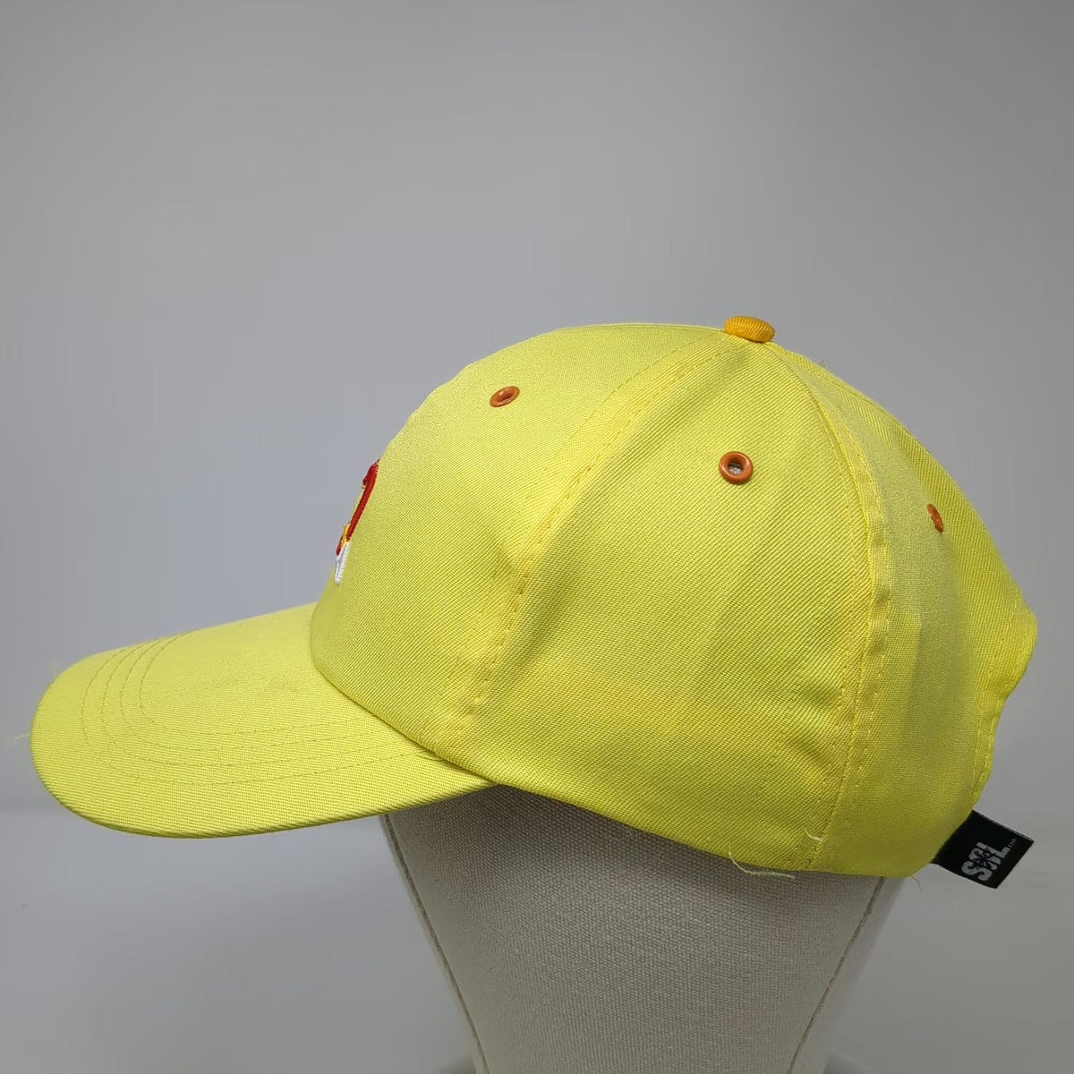 SOL Baseball Cap Yellow One Size Heart Arrow Embroidery Strapback Adjustable Hat
